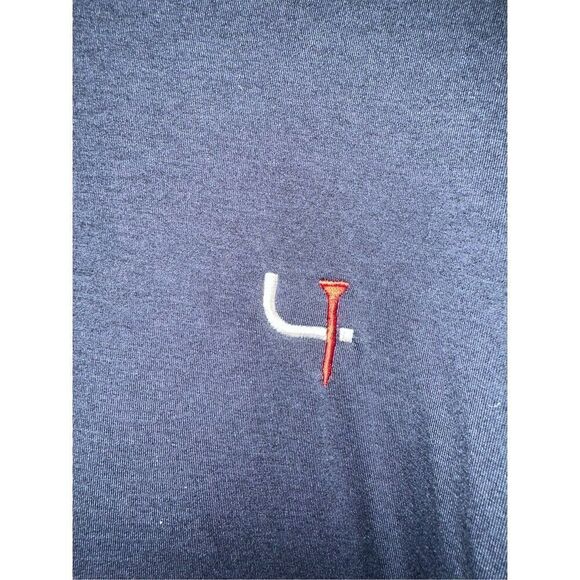 Short Par 4 Pullover women XL Performance Golf 1/4 Zip Stretch XL Navy Blue - Picture 3 of 6